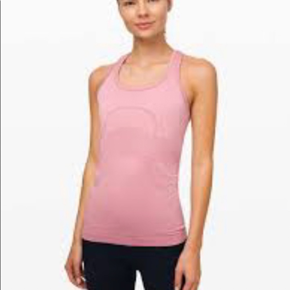 Light pink LuLulemon Swiftly Tech Tank Top